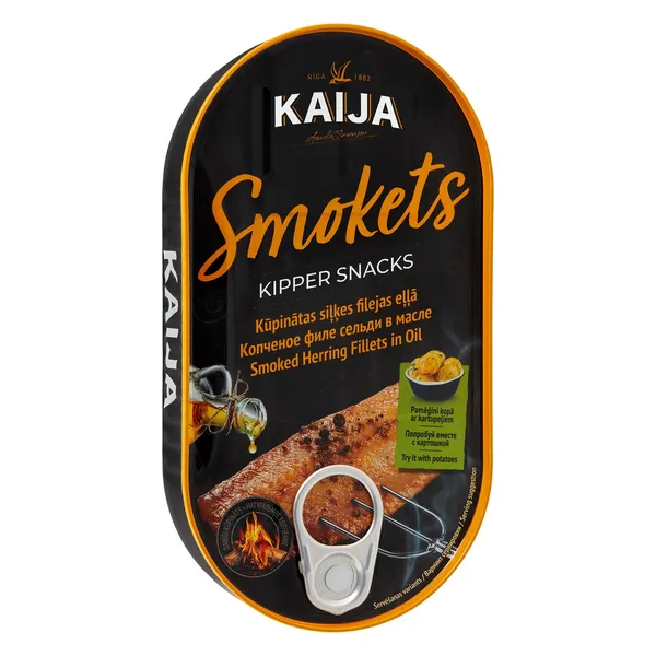 Siļķu filejas kūpinātas eļļā KAIJA EO 170g