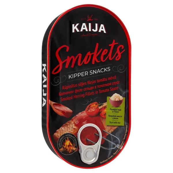 Kūpinātas siļķu filejas tomātu mērcē KAIJA, 170 g EO