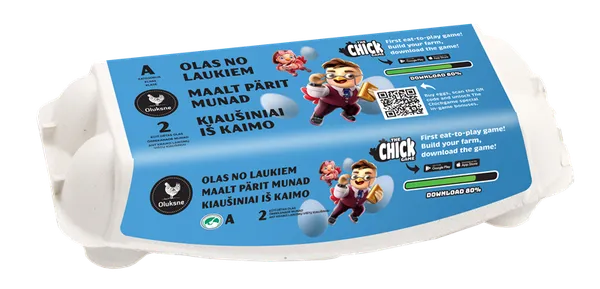 Kūtī dētas olas CHICK GAME, Nr.2, dažāda izmēra, 10 gab ZK