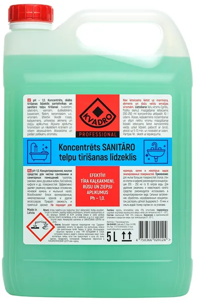 KVADRO PRO Sanitāro telpu tīrīšanas līdzeklis, koncentrāts, 5l
