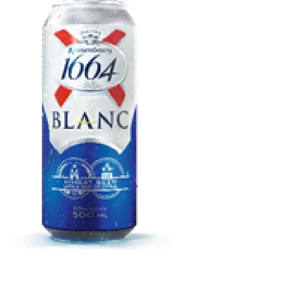 Kviešu alus KRONENBOURG 1664 Blanc, 5%, bundžā, 0.5l(DEP)