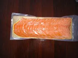 Laša filejas šķēlītes auksti kūpinātas, saldētas, bez ādas, vakuuma iepakojumā, sver., ~1.3kg