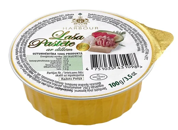 Laša pastēte QUEEN HARBOUR ar dillēm 100g