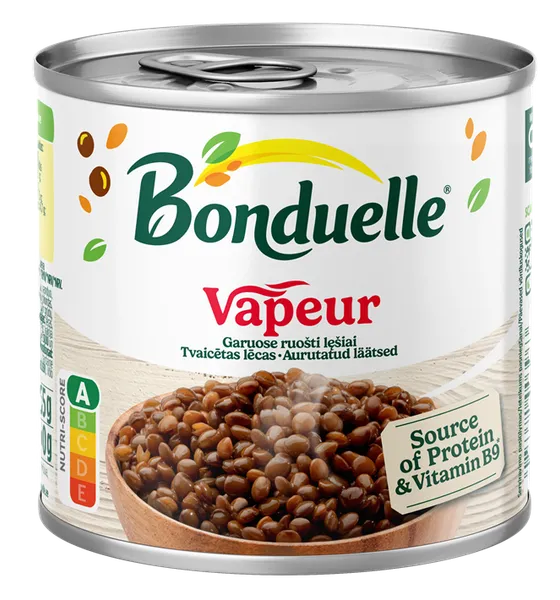 Lēcas tvaicētas "Vapeur" Bonduelle, 367g