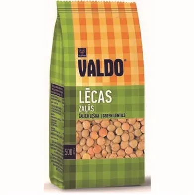 Lēcas zaļās 500g, Valdo