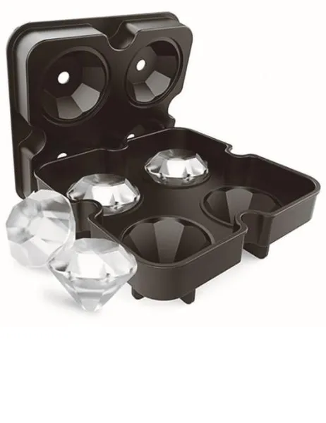 Ledus forma DIAMANT, silikons, 4 veidnes, gab