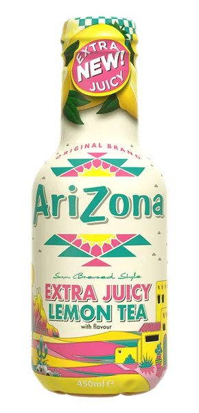 Ledus tēja ARIZONA Extra Juicy ar citronu garšu un saldinātājiem, 0.45l PET (DEP)