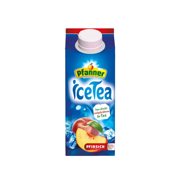 Ledus tēja PFANNER, ar persiku garšu, 0.75l