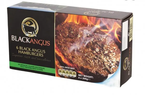 Liellopu gaļas burgers Black Angus, 16x200g