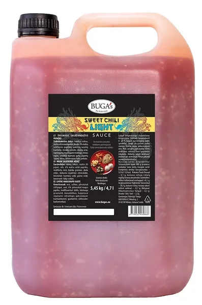 Light saldā čili mērce BUGAS, 5.5 kg