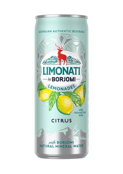Limonāde Limonati by BORJOMI, citronu, bundžā, 0.33l (DEP)