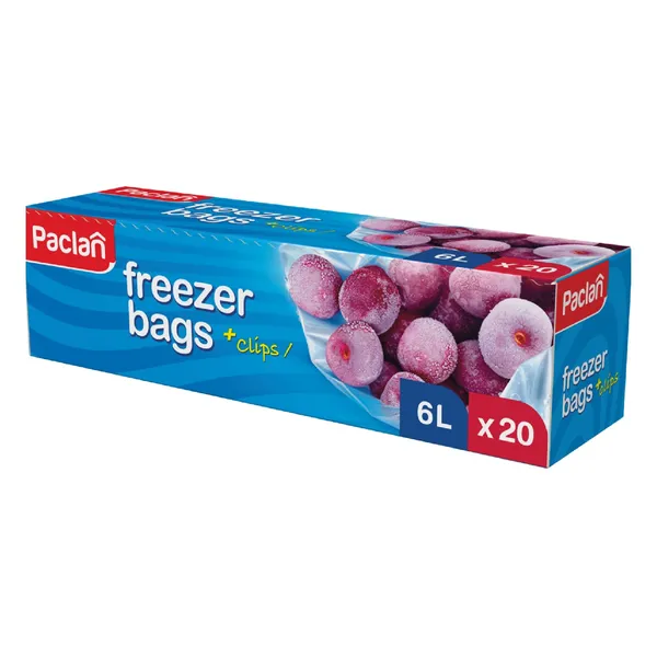 Maisiņi saldēšanai PACLAN, 6l, caurspīdīgi, 30cmx46cm, 0.15kg, 20gab