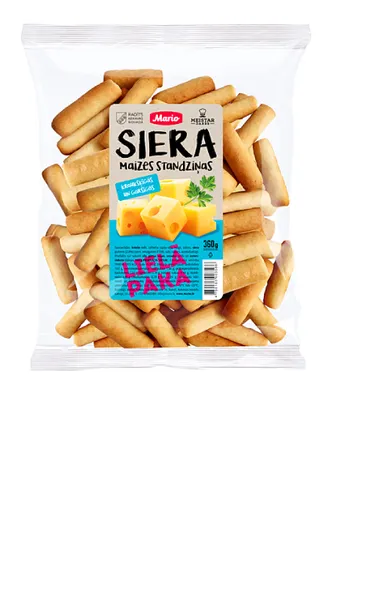 Maizes standziņas MARIO ar sieru 360g