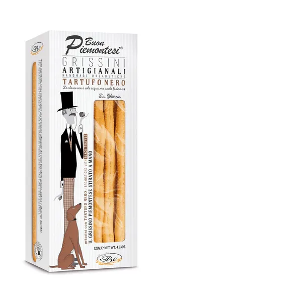 Maizes standziņas BUON PIEMONTESI Con Tartufo Nero ar rīsu eļļu un melnajām trifelēm, 120g