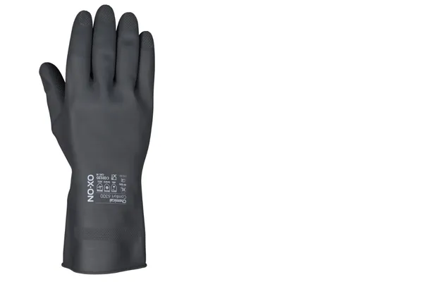 Mājsaimniecības cimdi lateksa ABENA, melni, kokvilnas oderis, XL izm., 1 pāris