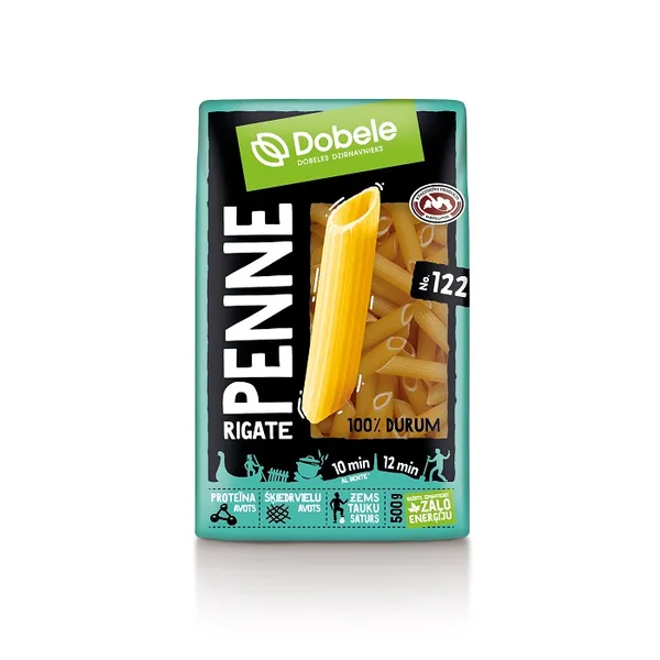 Makaroni Penne Rigati (caurulītes) 500g, Dobele