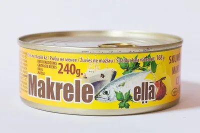 Makrele eļļā 240g/168g