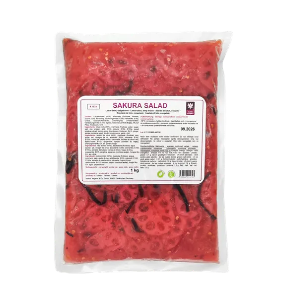 Marinēti lotosa sakņu salāti SAKURA, saldēti, 1kg