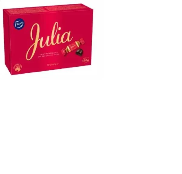 Marmelādes konfektes JULIA Fazer, ar tumšo šokolādi, 150g