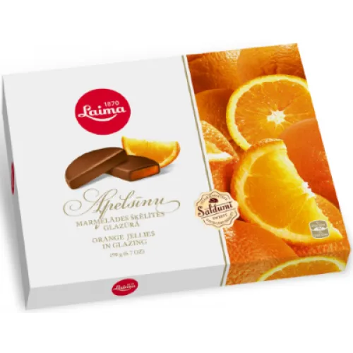 Konfektes LAIMA Apelsīnu šķēlītes glazūrā 190g
