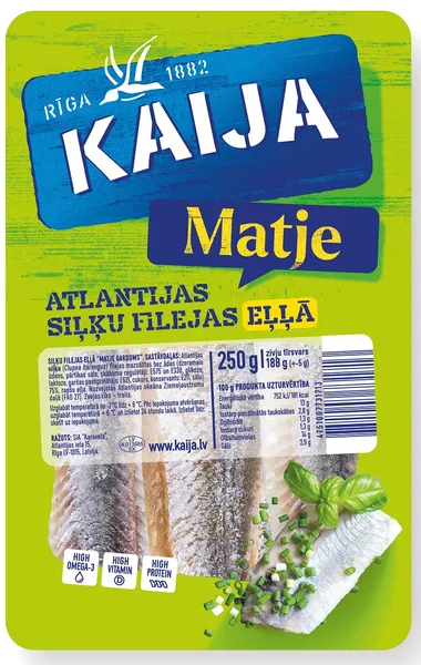 Siļķu fileja eļļā KAIJA Matje 250g