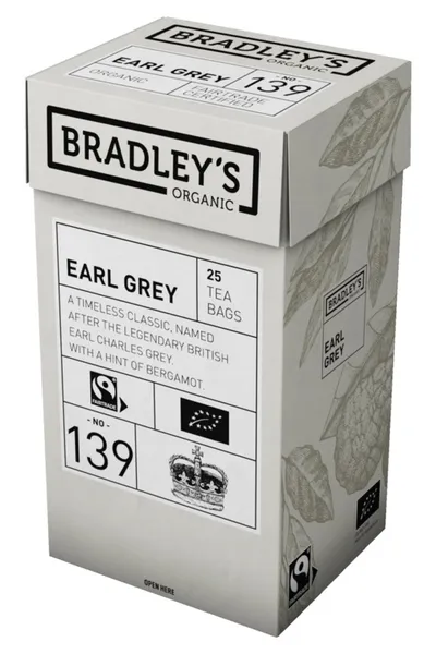 Melnā tēja BRADLEY'S Earl Grey, 25gab