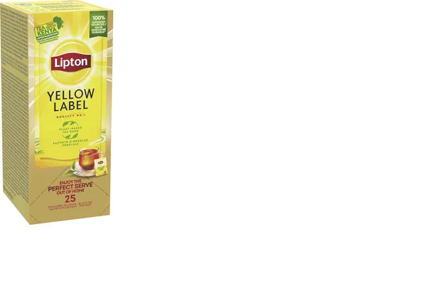 Melnā tēja LIPTON Yellow Label Express, aploksnēs, 1.8gx25gab