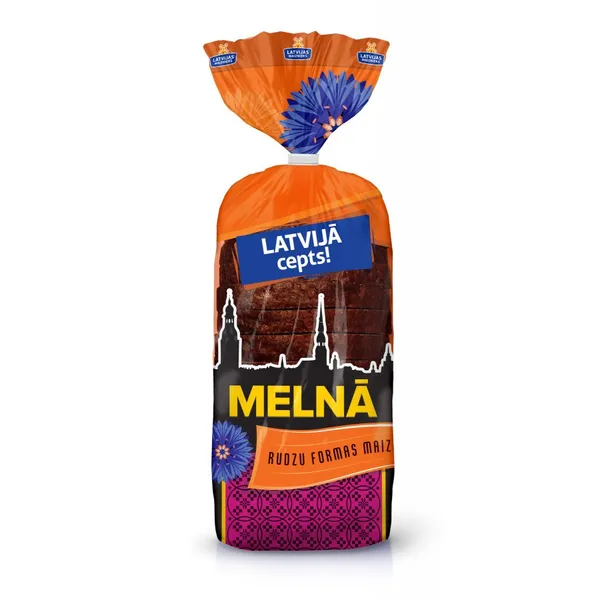 Melnās formas rudzu maize LM, 600g