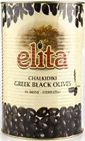 Melnās olīvas bez kauliņiem ELITA, 4.1kg/2kg