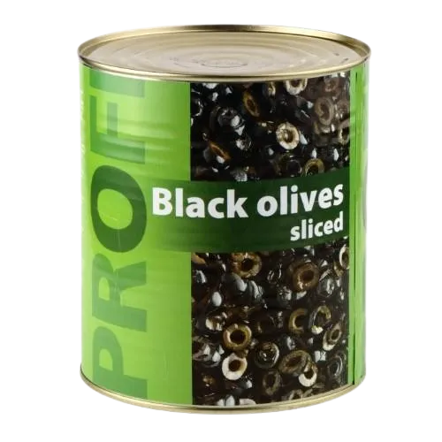 Melnās olīvas, sagrieztas PROFI, 3kg/1.56kg