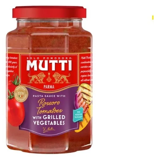 Mērce pastai MUTTI, ar grilētiem dārzeņiem, 400g