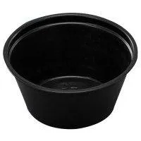 Mērces trauks v/l, melns, 60ml, PP, 0.5kg, 250gab