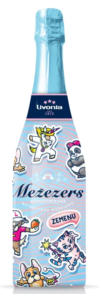 Gāzēts dzēriens MEŽEZERS zemeņu 0,75L D