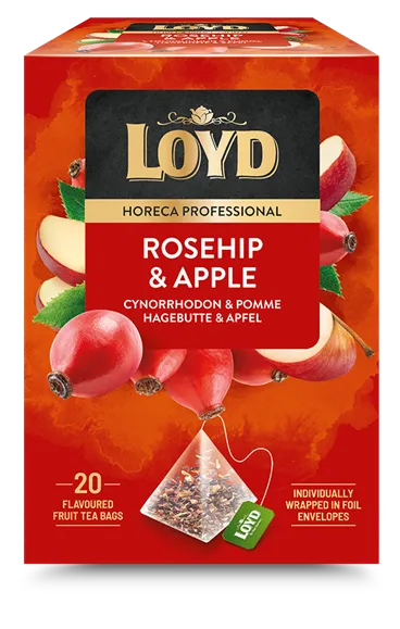 Mežrozīšu un ābolu augļu tēja LOYD Pyramids FS, 20x2g