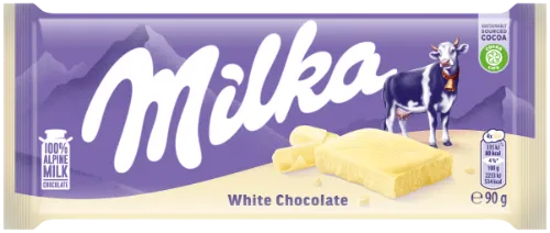 MILKA Baltā šokolāde 90 g