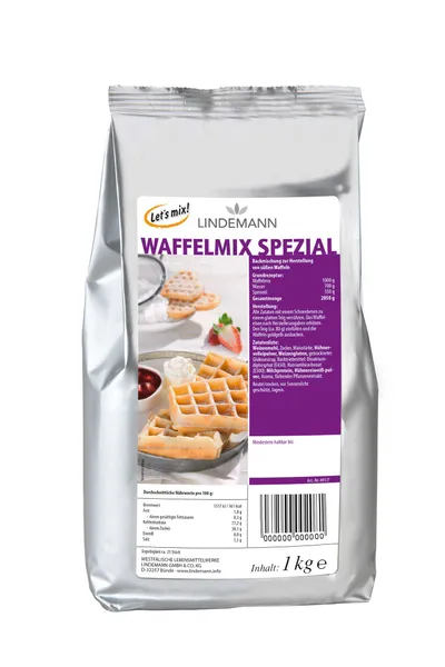 Miltu maisījums LINDEMANN, vafelēm, 1kg