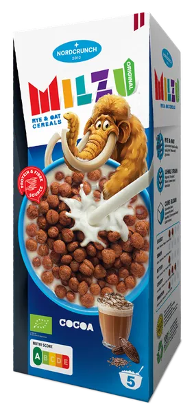 Milzu Originals rudzu un auzu bumbiņas ar kakao, Organic, 150g