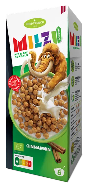 Milzu Originals rudzu un auzu bumbiņas ar kanēli, Organic, 150g