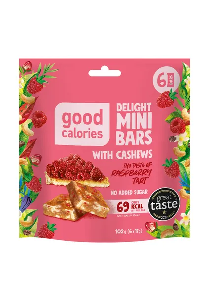 Mini riekstu batoniņi ar avenēm GOOD CALORIES, 102g