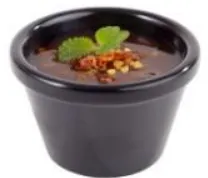 Mini trauks - bļoda Casual, melamīns, melns, 40 ml, D 6 cm, H 3,7 cm