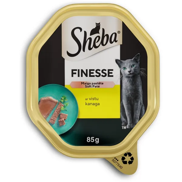 Mitrā barība kaķiem SHEBA tray Finesse ar vistu 85g