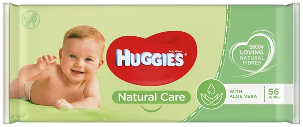 Mitrās salvetes HUGGIES Aloe, 56gab