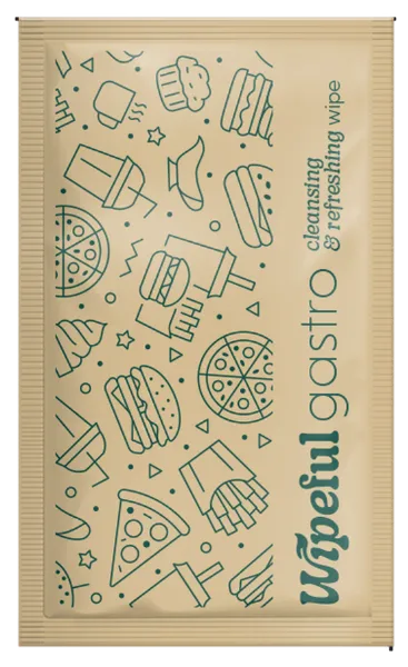 Mitrās salvetes WIPEFUL Gastro Kraft, 6x10cm, 1000gab