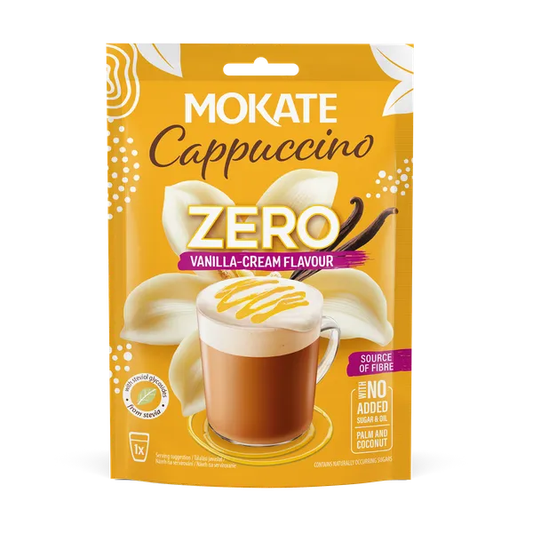 MOKATE CAPPUCCINO ZERO Vaniļas krēma garša 20g