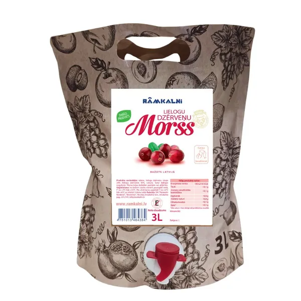Morss RĀMKALNI, Lielogu dzērveņu, 3l