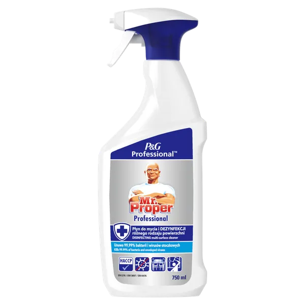 Mr. PROPER Professional līdzeklis dažādu virsmu dezinficēšanai un tīrīšanai, 750ml
