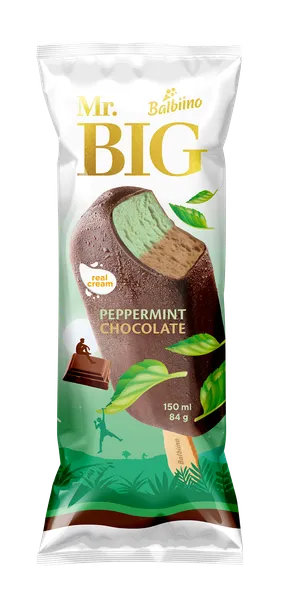 MR.BIG Piparmētru garšas un šokolādes - krējuma saldējums, glazūrā 150ml/90g