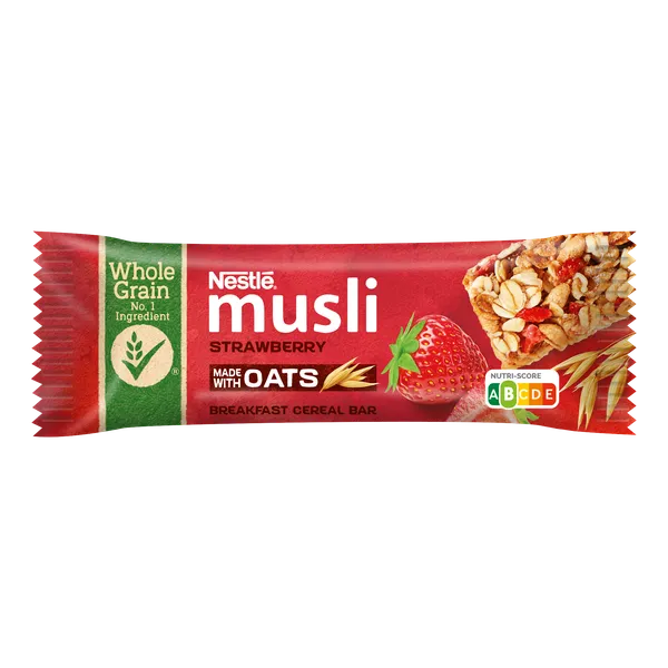 Musli batoniņš NESTLE, zemeņu, 35g