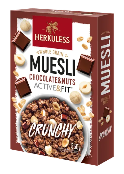 Musli HERKULESS Active&Fit Crunchy Choco Nuts, 350g