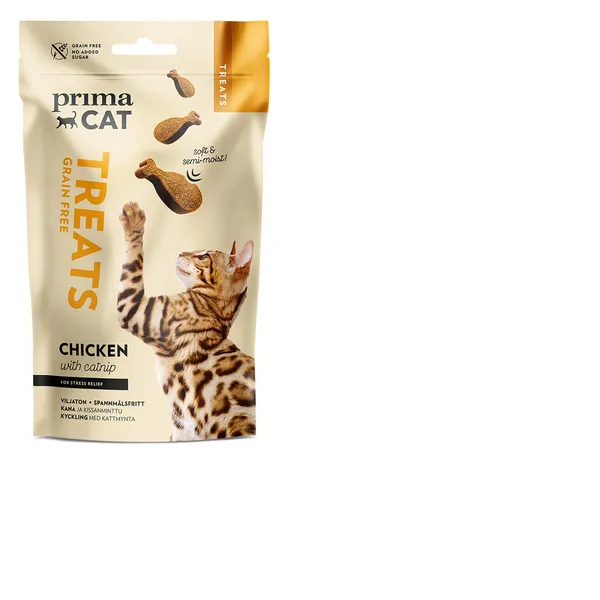 Našķi ķaķiem PRIMACAT, mīksta vistas gaļa ar kaķumētru, 50g